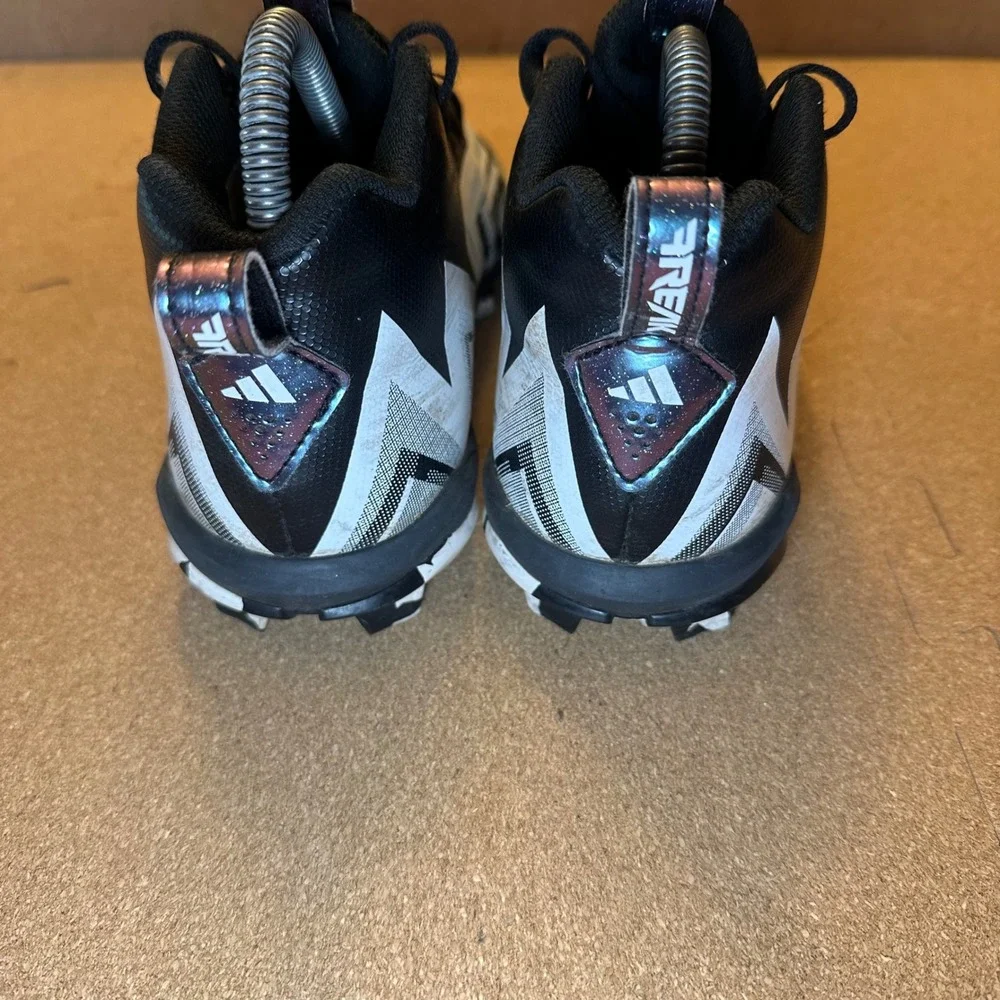 Adidas Freak Spark MD Football Cleats Mens 6‎ Black White Mid Top